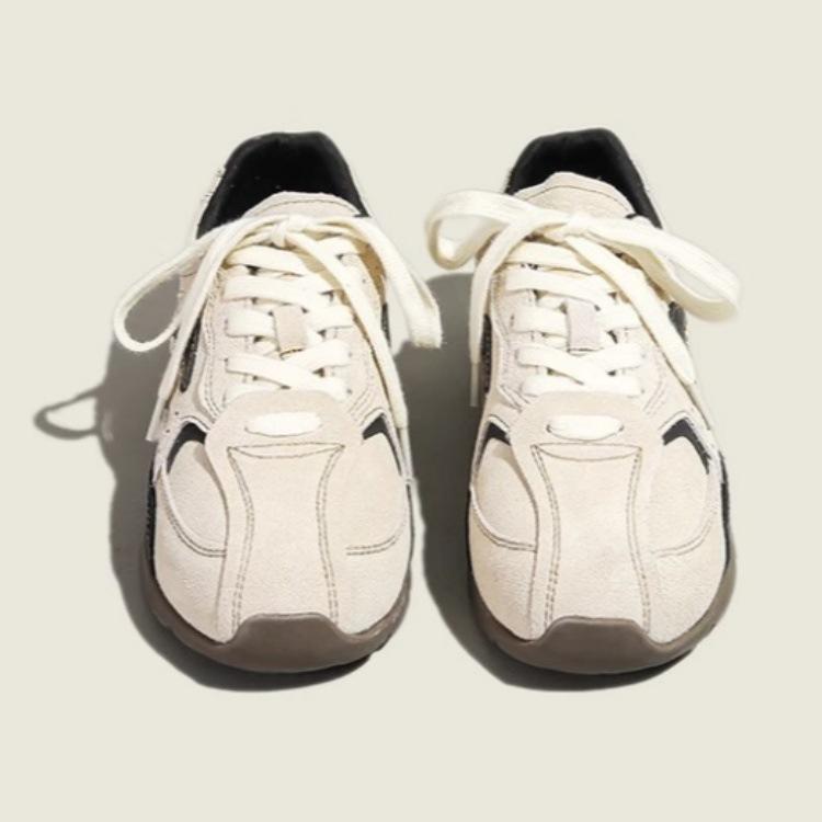 Sneakers Women's Spring New Non-slip Mesh Breathable Pearl Lace-up Lightweight Casual Shoes