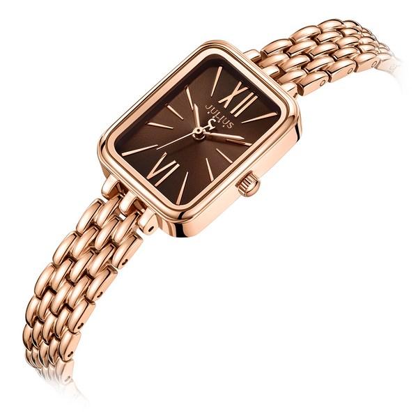 [Julius] Women's Soft Square Wristwatch JA-1350 + Case + Band Tool Set,Korean popular watches