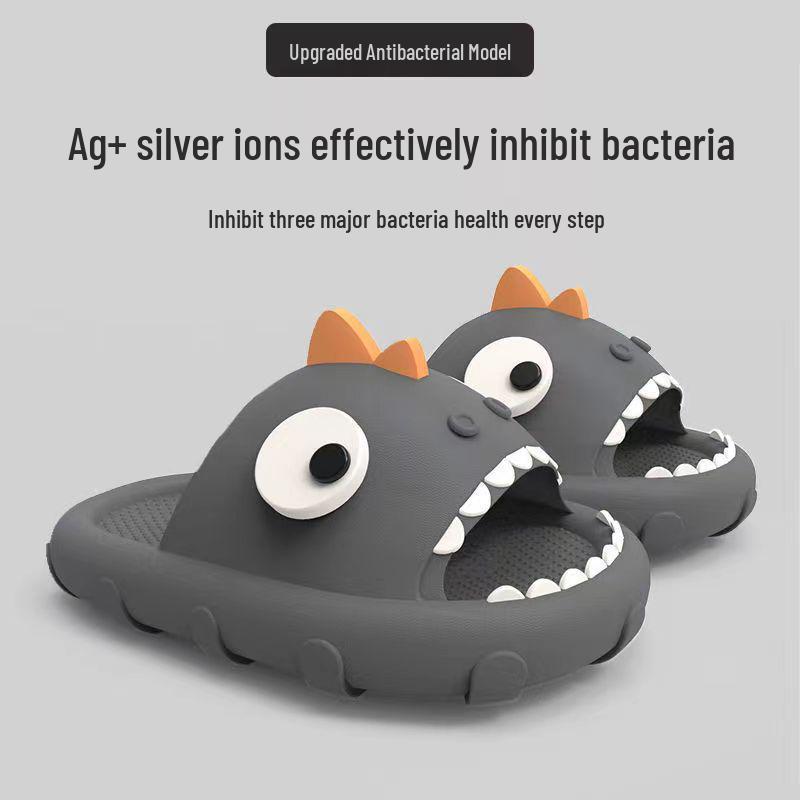 

Тапочки с изображением акулы: Милая, Нескользящая, На толстой подошве Домашняя обувь для женщин и мужчин 36-37, Runs Small