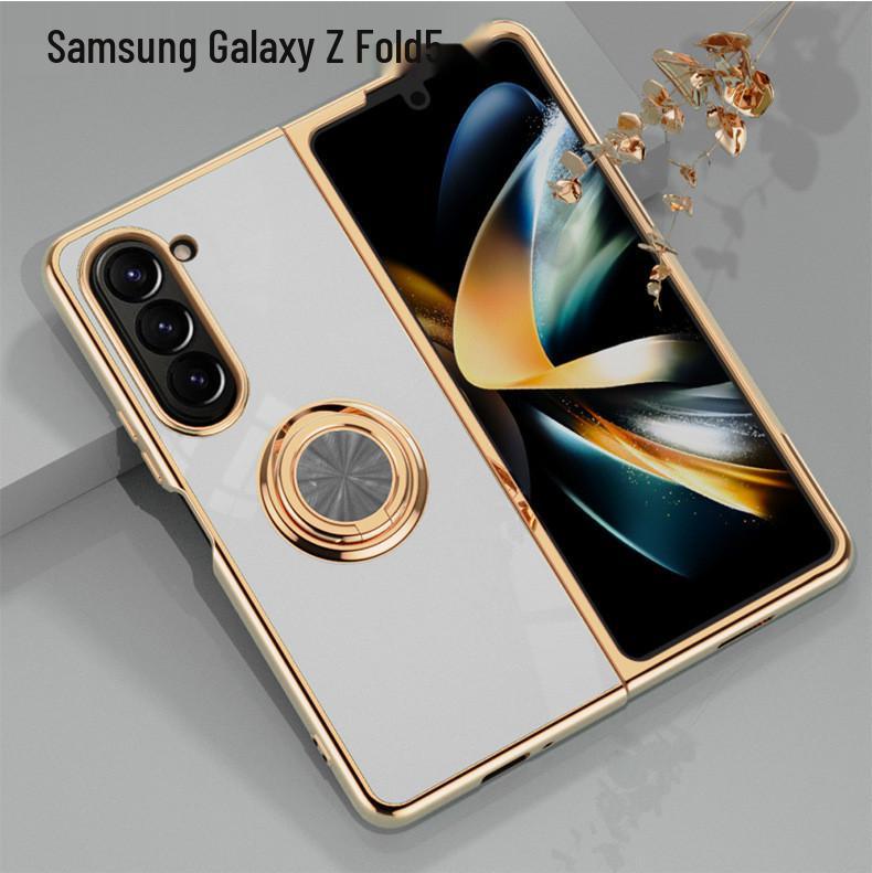 Samsung Galaxy ZFold7 Galvanisierte Schutzhülle mit Ringständer & Magnetischer Autohalterung