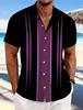 Camicia da Uomo Linea Geometrica Arte Astratta Camicia Estiva Camicia Bottoni Manica Corta Moda Estate Stampa 3D Camicie Casual