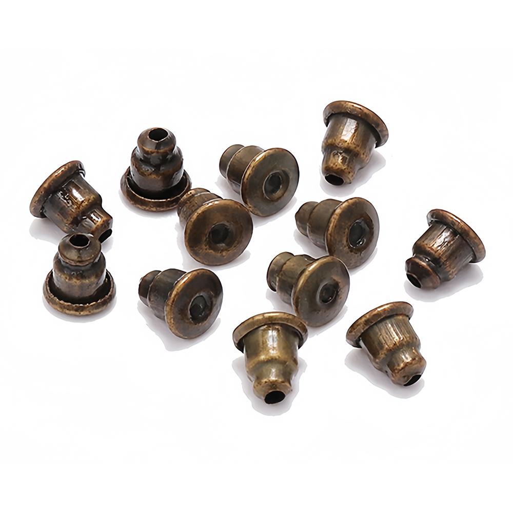 

50-200pcs Earring Studs Backs Stopper Scrolls Ear Findings DIY Blocked Caps Earring Backs Stoppers Ear Accessories Supplies 50 pcs бронзовый