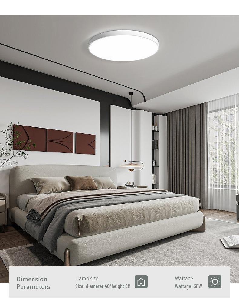 Smart LED Ceiling Lamp for Eye Protection, Bedroom & Living Room, Minimalist Macaron Design