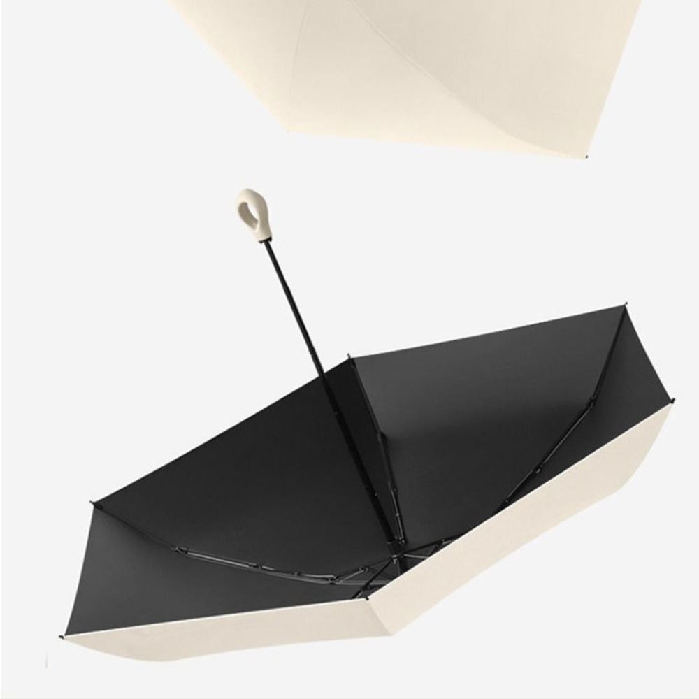 Anti UV Mini Sun Umbrella Lightweight Five-Folding Parasol 2 In 1 Portable Rain Umbrella  Travel
