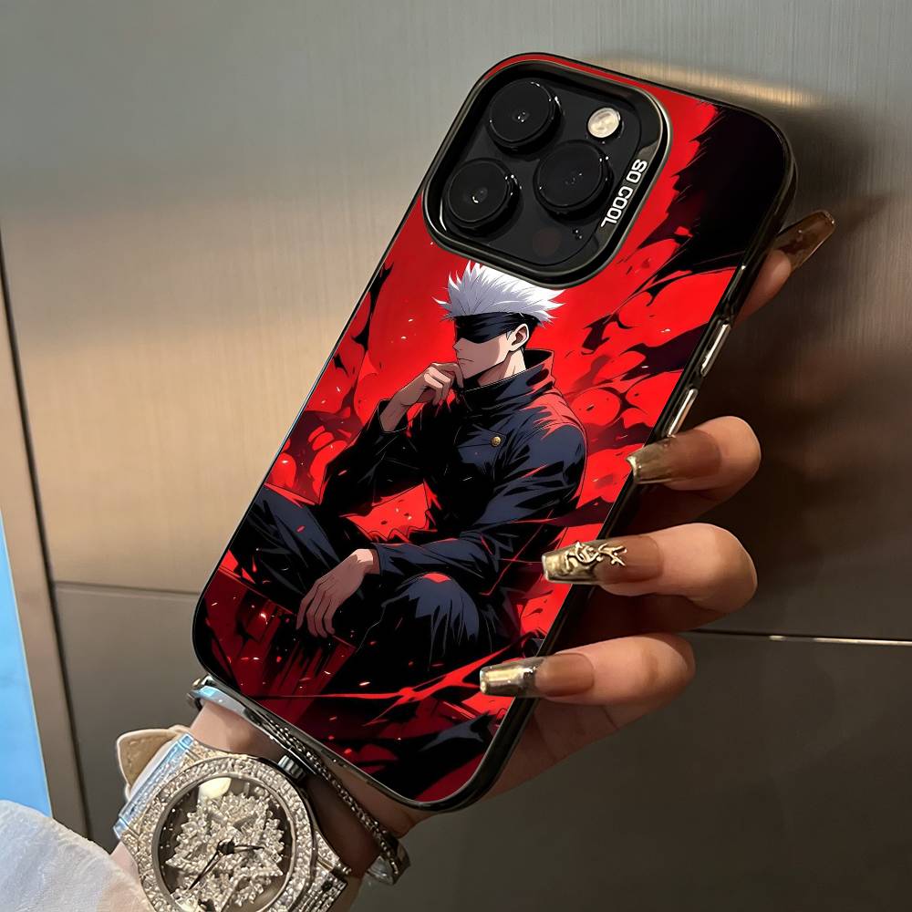 

Favorite Anime Characters-S-Satoru G-Gojo For iPhone 17 16 15 14 13 12 11 Pro Max XS 17 Air Silicone Colored Silver Bumper Cover iPhone14Plus