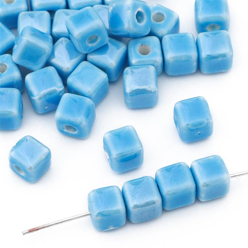 Five-Petal Flower Ceramic Beads for DIY Jewelry Making