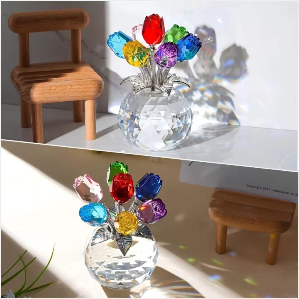 Eternal Bloom Crystal Rose Bouquet Simulated Flowers Eternal Rose Decoration Mother's Day