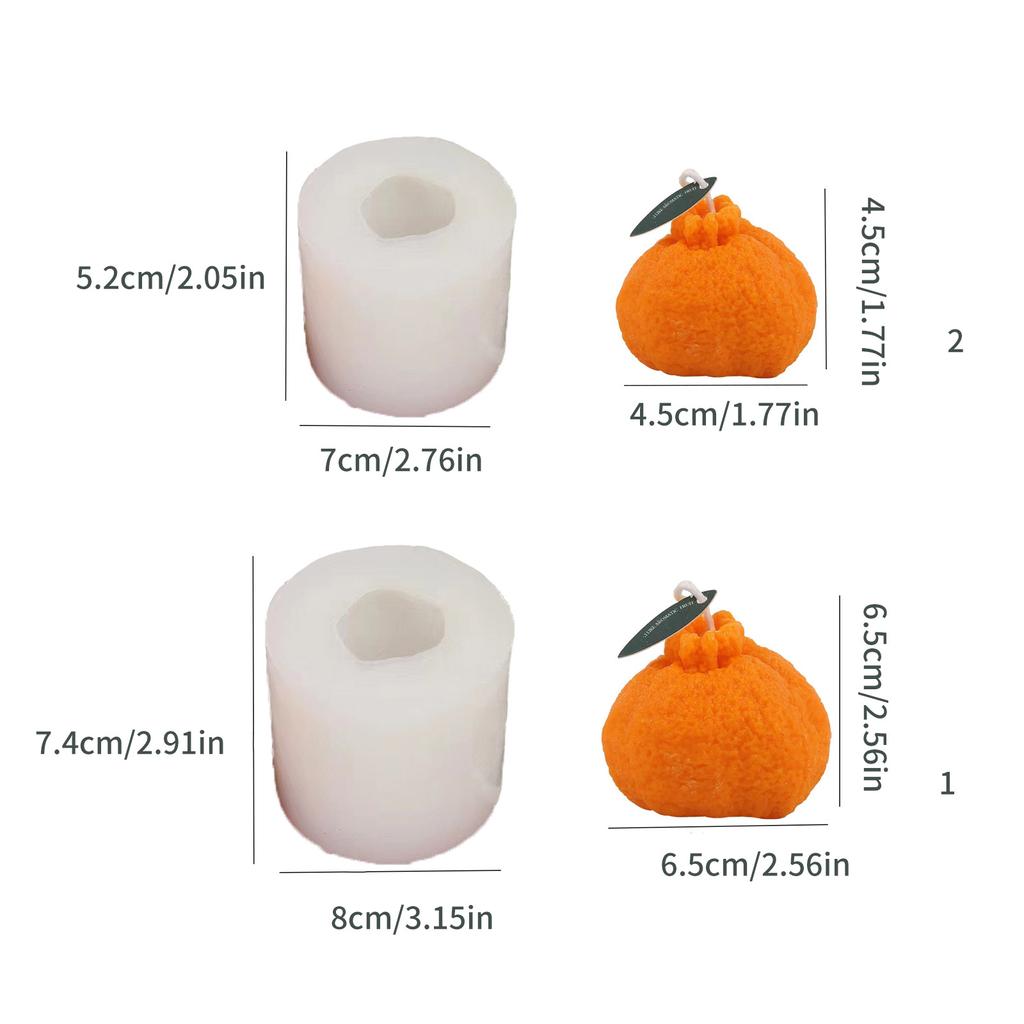 Tangerine Shape Silicone Molds for Candle Soap Chocolate Candy Fruit Shaped Silicone Candle Molds for Epoxy Resin