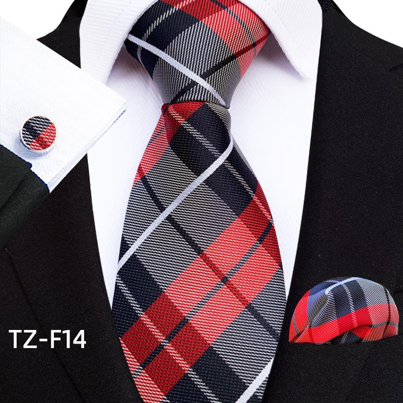 Paisley Waist Flower Men'S Tie Pocket Towel Cuff Three-Piece Set