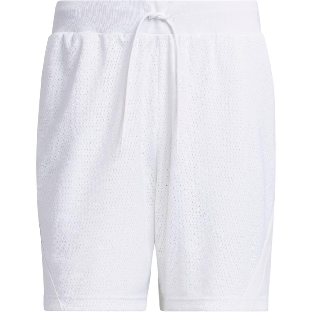 Adidas Select Mesh Shorts Solid Color Casual Breathable Loose Fit Mid Rise Basketball Pants Men Shorts White IW8136