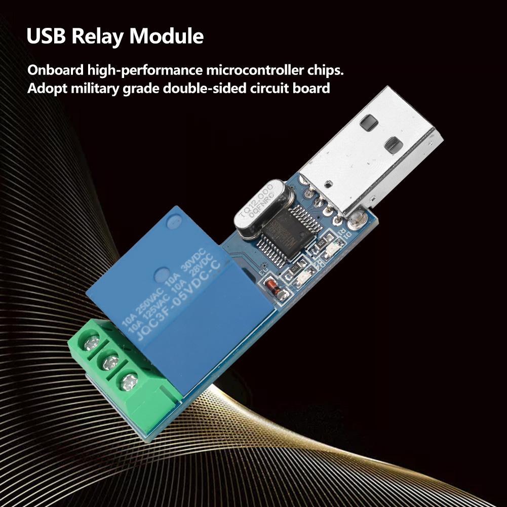 USB Relay Module MCU PC USB Smart Control Switch Jog Self Locking