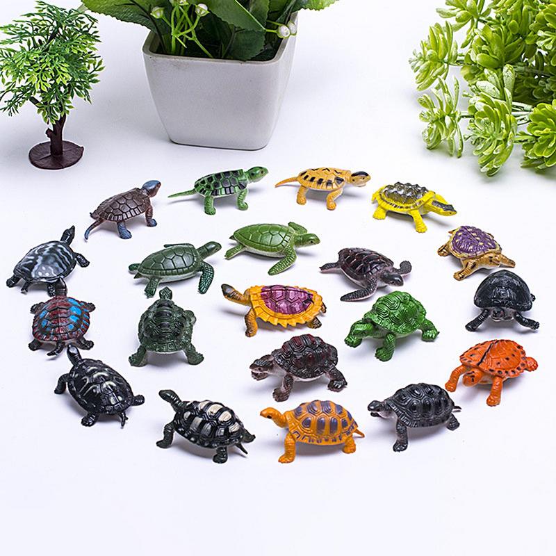 Tortoise Figurine Tortoise Toys Miniature Figurines Turtle Figurines 20X Realistic Turtle Statue Home Decor Kids Party Favor