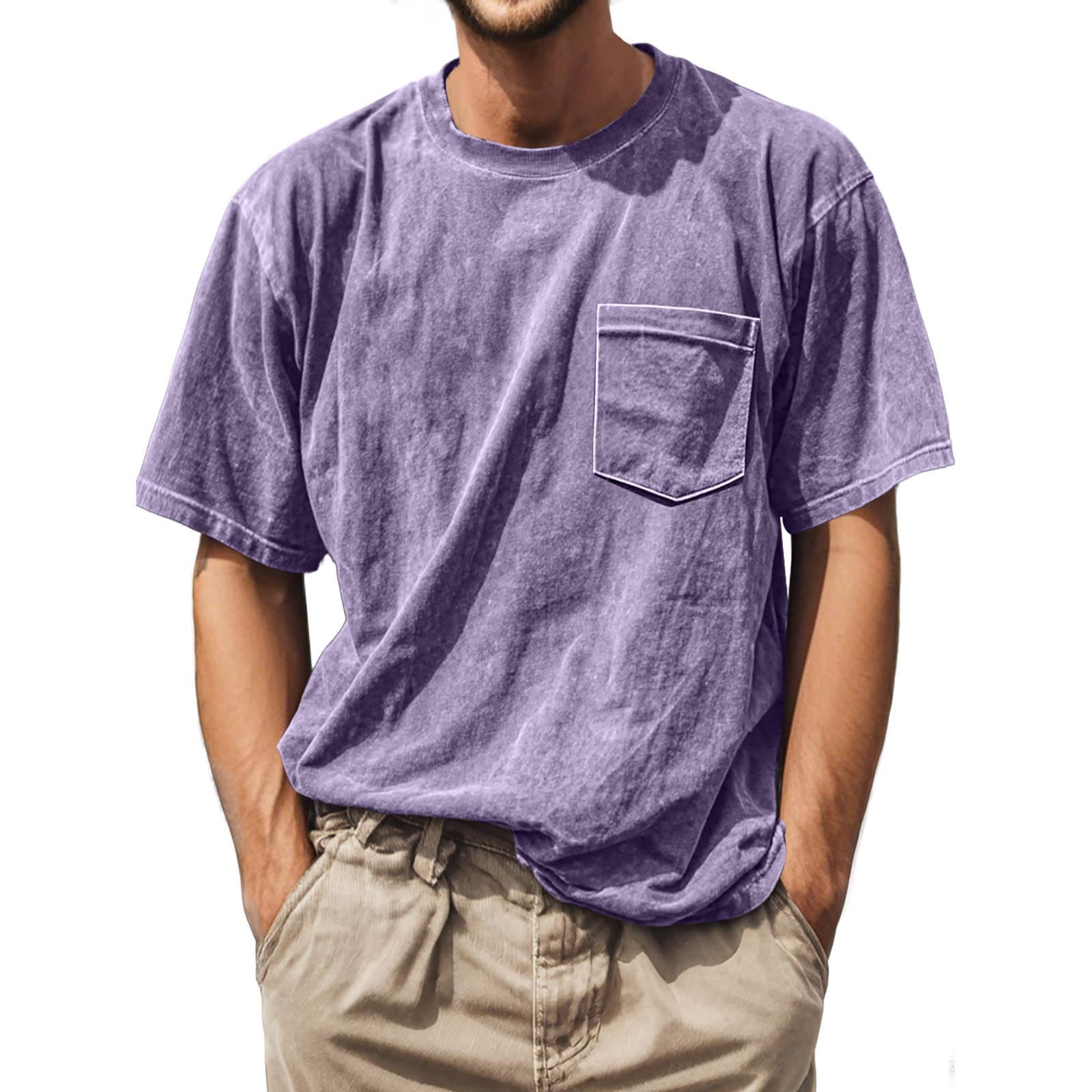 

Мужская футболка Футболки с графическим текстом Pool3D печать Уличная повседневная одежда с короткими рукавами и принтом Базовая одежда L фиолетовый