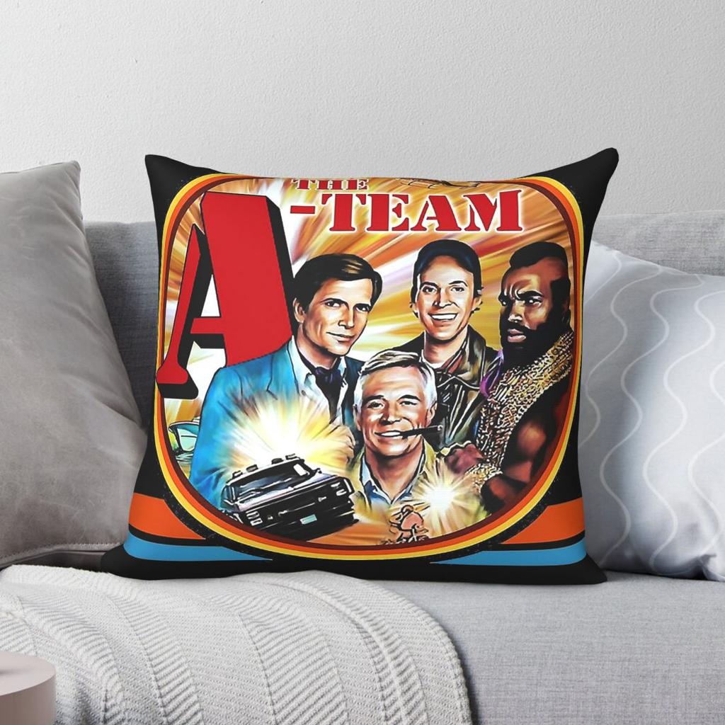 The A Team Tv Pillowcase Polyester Linen Velvet Pattern Zip Decorative Throw Pillow Case Bed Cushion Cover