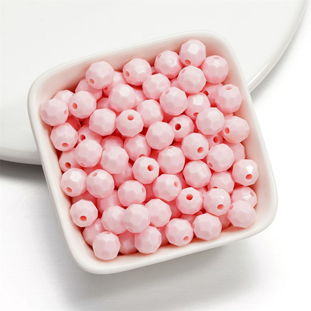 Acrylic Faceted Round Ball Beads for DIY Children's Bracelets and Necklaces
