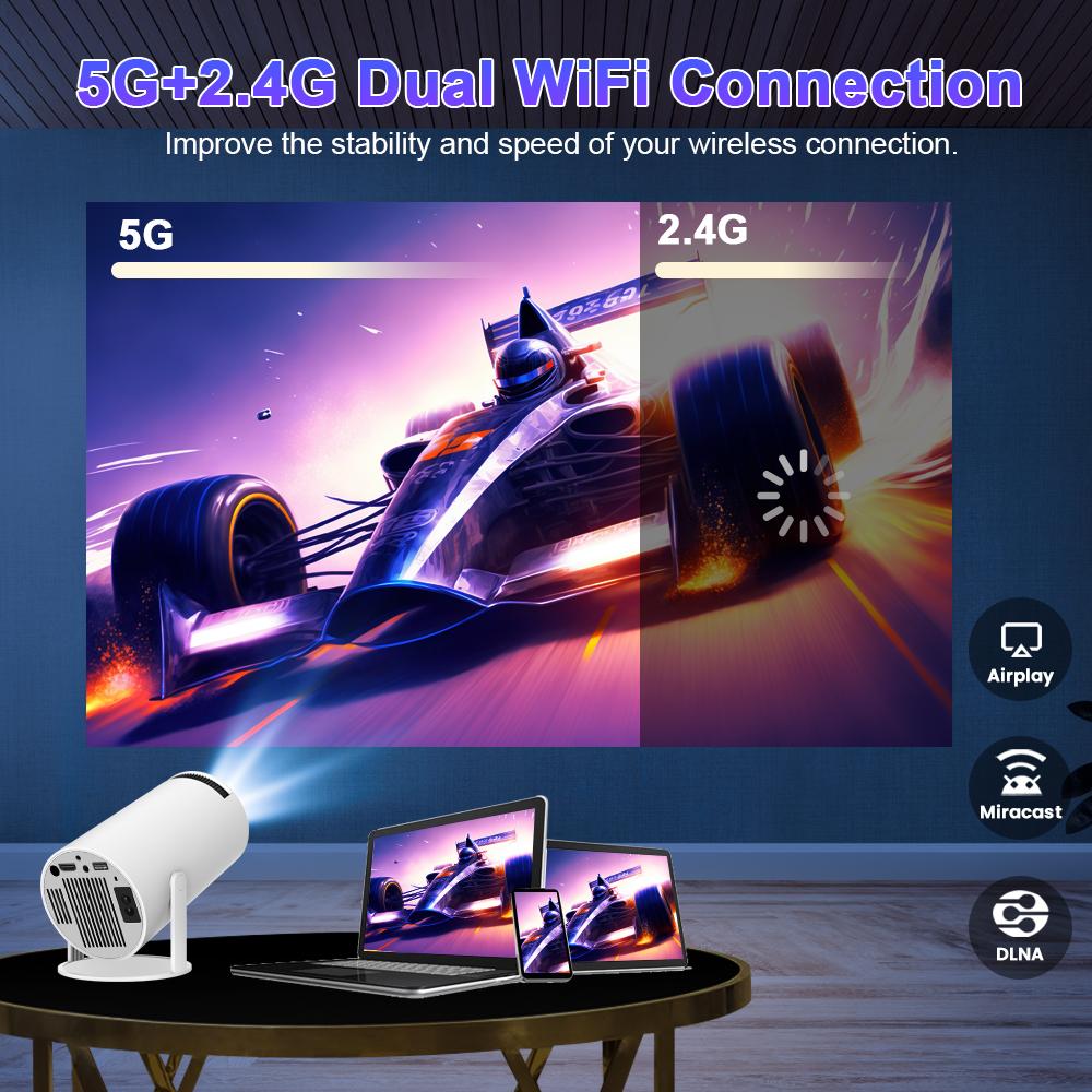Magcubic Android 11 Wifi6 260ANSI Projector AllwinnerH713 1280*720P 4K180° flexible BT5.0 Home Cinema Outdoor portable Projetor