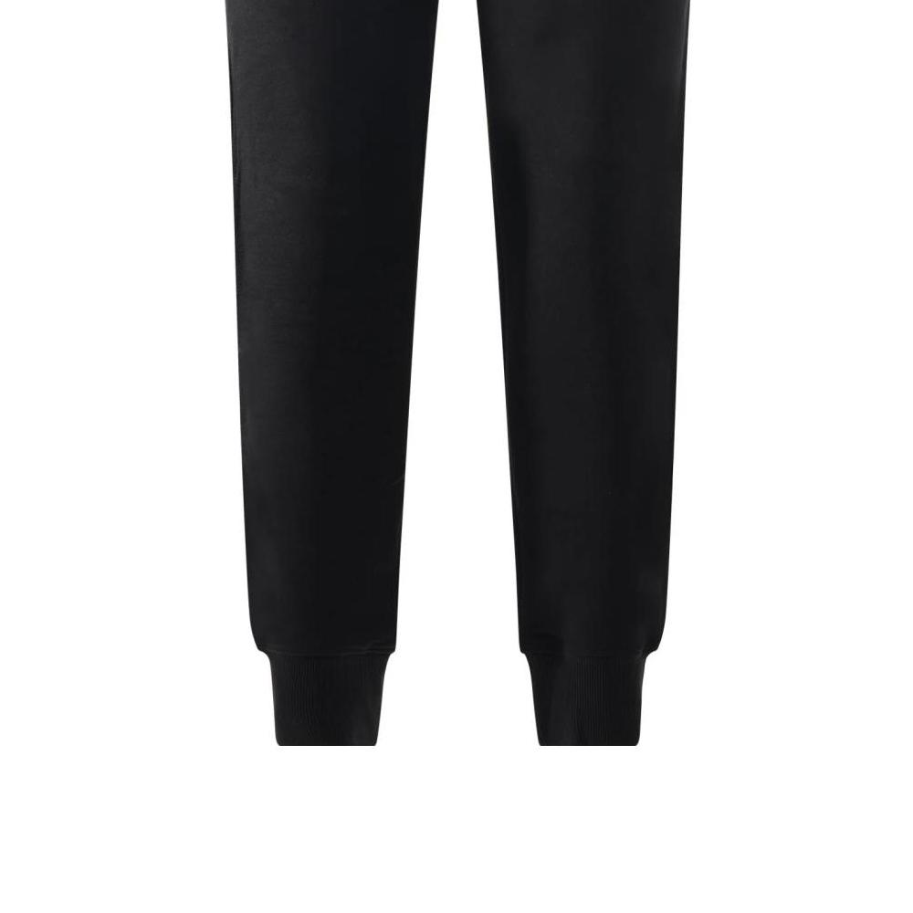 Versace FW23 Solid Color Logo Print Mid-Rise Drawstring Cuffed Casual Pants Men Bottoms Black 75GAAT12-CF06T-G89