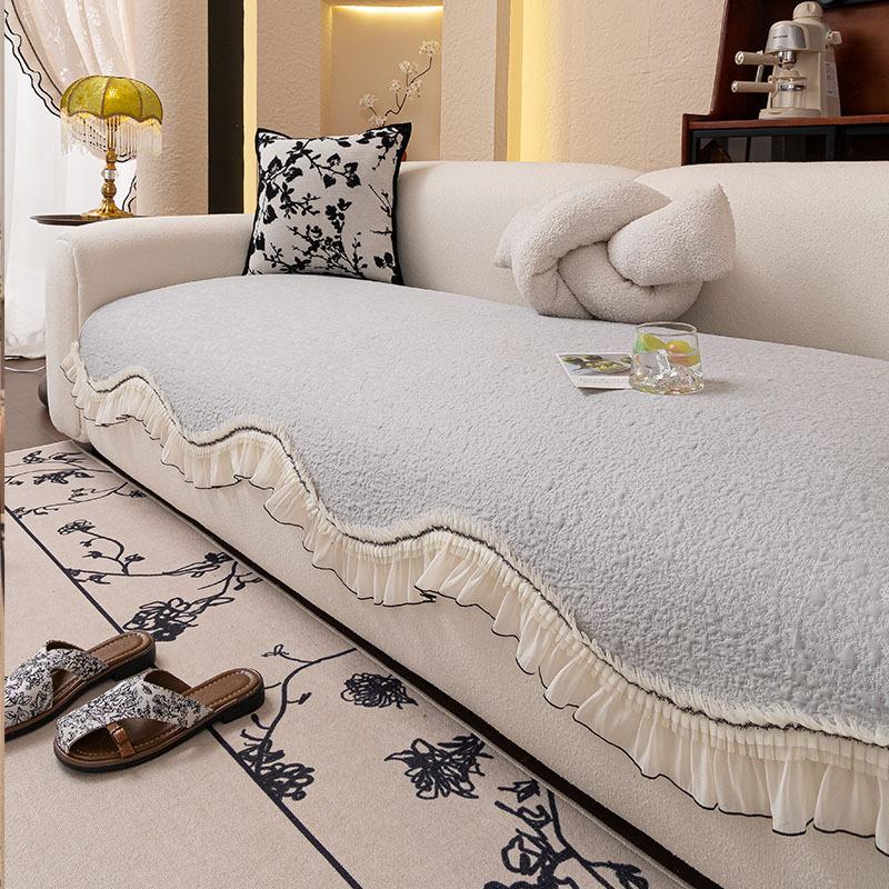 Special-Shaped Sofa Cushion Universal In All Seasons, Cool Doudou One-Piece Straight Row Leather Non-Slip Seat Cushion, High-End Sofa Cover