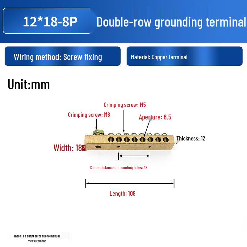 Now: "High-Current Double-Row Brass Terminal with Copper Busbar for Zero Ground Connection"