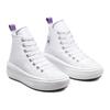 Converse Zapatillas Chuck Taylor All Star Move Platform GS Blanco Púrpura Pixel Niños A03667C