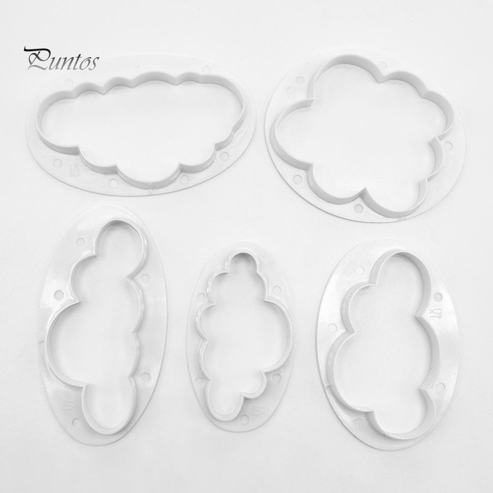 Puntos DIY 5 Stücke Wolke Kuchen Cookie Keks Cutter Fondant Form Dekorieren Backwerkzeug