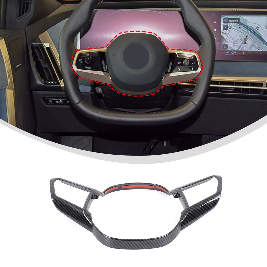 ABS Carbon Fiber For BMW iX I20 2026-2026 Interior Kit Steering Wheel Dashboard Console Gear Shift Panel Cover Trim Stickers