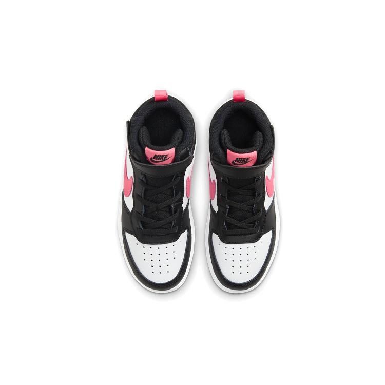 (PS) Nike Court Borough Mid 2 'Nero Bianco Rosa' Bambini CD7783-005
