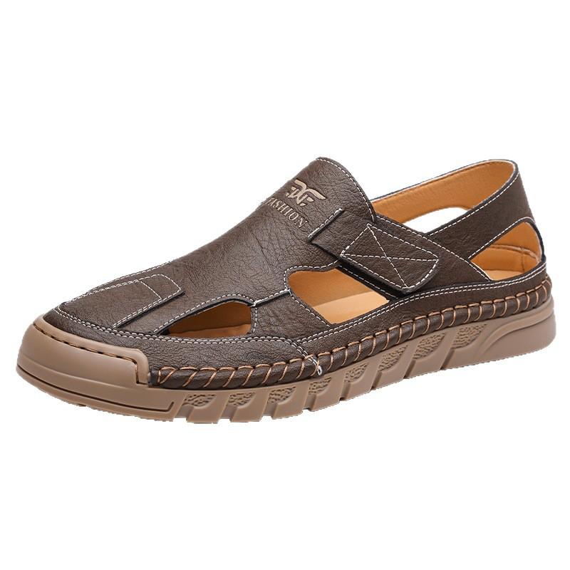 2025 Summer New Casual Breathable Hollow Hole Shoes Men's Casual Men's Shoes Soft-soled Sandals