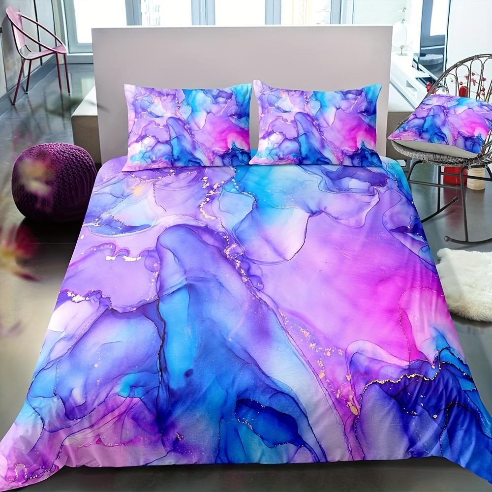 3Pcs Duvet Cover Set, Colorful Bedding Set, Soft Comfortable Duvet Cover, For Bedroom, Guest Room Decoration Christmas Gifts