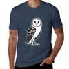 Owl Floral Zentangle Tshirt Work Short Sleeve Cotton Top