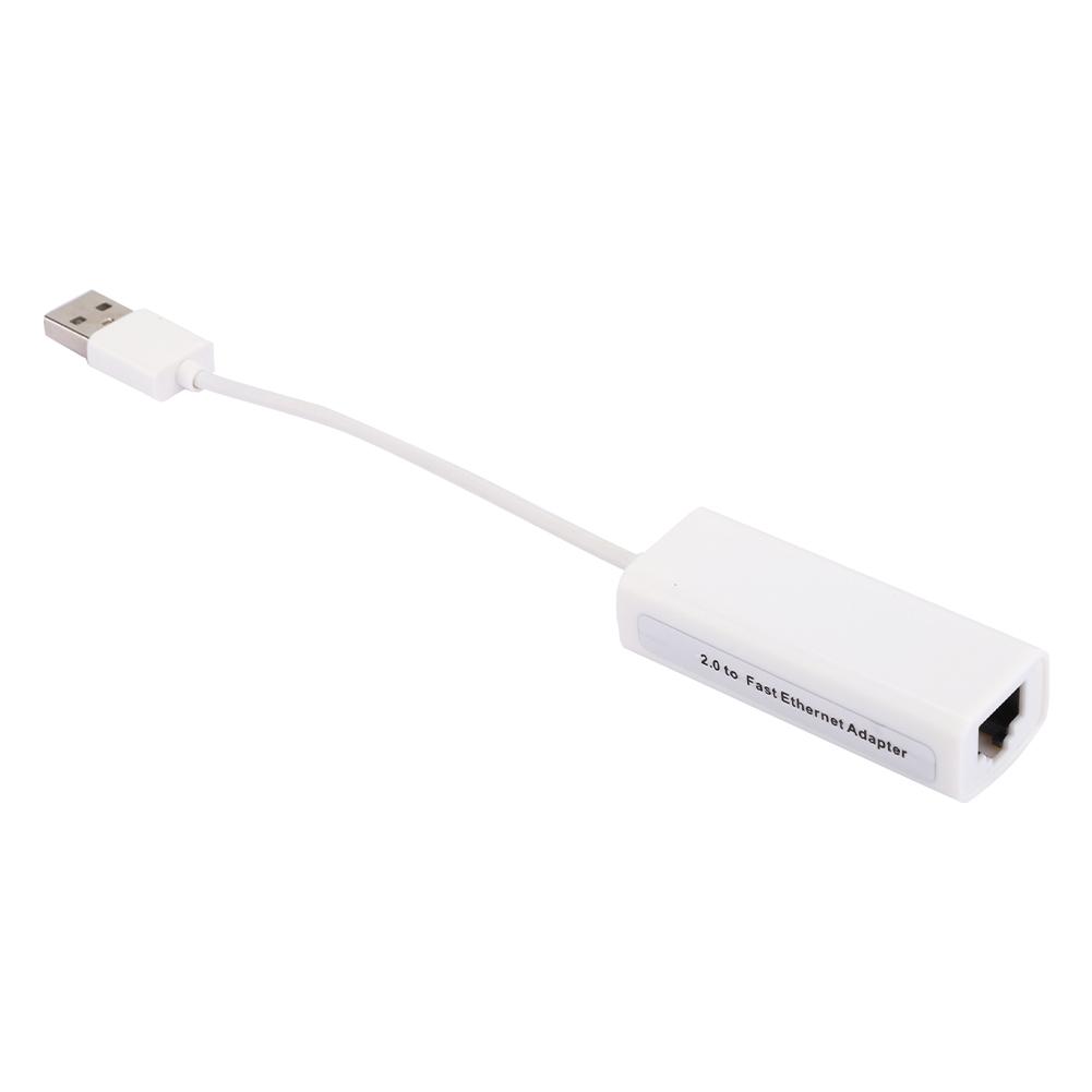 USB2.0 Ethernet Adapter RJ45 White ABS RTL8152B Chip Computer External Network Card