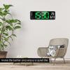 Digital LED Clock, Alarm Clock, Table Clock, Time, Date, Calendar Display, Brightness Adjustable, Large Screen, Dual Alarm Function, Waterproof, Loud