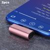 2PCS Convertidor TipoC Divisor Dual 2 En 1 a Auriculares USB o Adaptador de Cargador Rosa(Rosado )