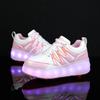 Kids Sneakers Led Light Shoes Children's Boys Girls USB Charging Glowing Sport Wheels Outdoor Parkour Roller Skate Shoes