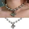 Exquisite Crosses Pendant Necklace Personalized Neckchain Accessories Gothic Neck Chains Charm for Fashionable Believers