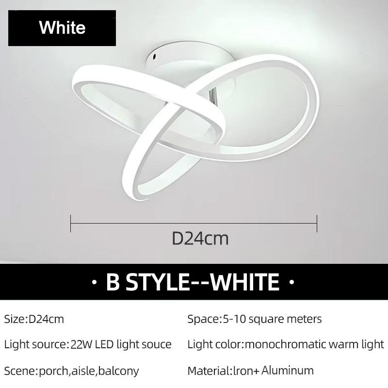 

Современный светодиодный потолочный светильник, светодиодный выключатель, управление для прохода, спальни, гостиной, коридора, освещения балкона, украшения дома Warm white белый