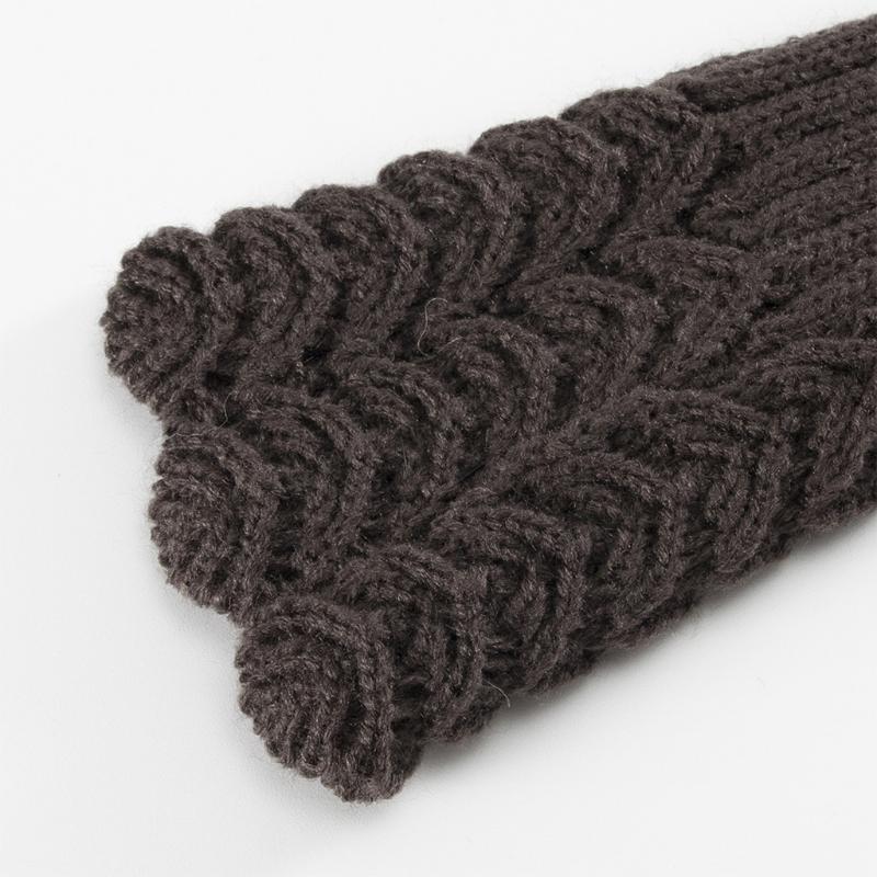 Half Finger Gloves for Typing Winter Knit Gloves with Thumb Holes Unisex Half Finger Mittens Stretchy Warm Long Gloves