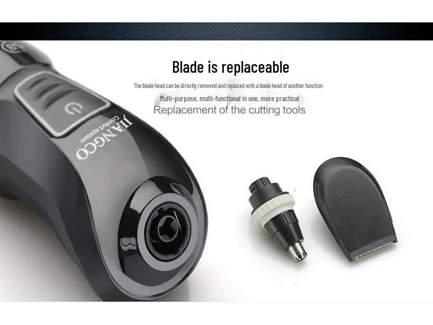 4D Washable Electric Shaver with Floating Three-Blade High-Power Razor