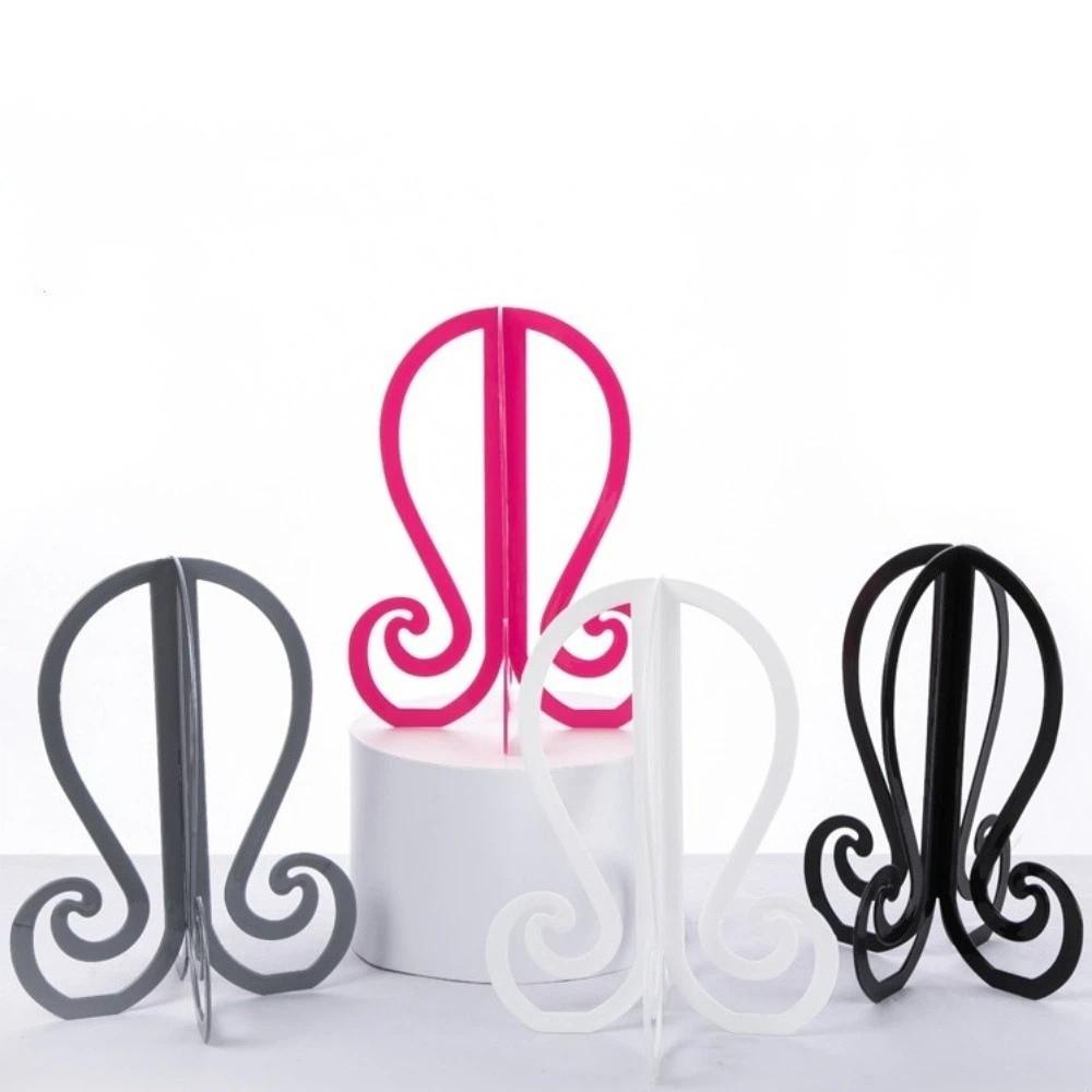 Durable Plastic Wig Stand Portable Travel Wig Holder Fashion Collapsible Wig Head Stand Barbershop