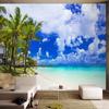 Modern 3d Mural Beach Seascape Wallpaper Coconut Tree 3d Wall Painting Living Room Tv Sofa Backdrop Decor Wall Papers