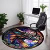 1pc Stained Glass Dragon Office Round Area Rug, Under Office Chairs Bedroom Living Room Home Decor, Room Deco