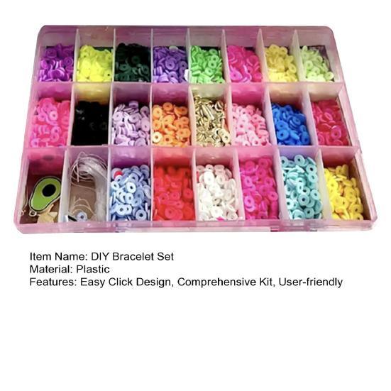 Quick-Click Bracelet Making Kit DIY Easy Click Design Bracelet Set with Beads Friendship Bracelet Maker Jewelry