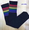 Kids' Mid-Calf Athletic Socks - Over-the-Knee, Polyester Cotton for Boys & Girls School Uniforms