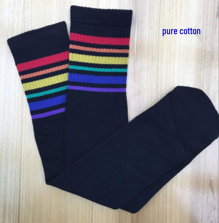 Kids' Mid-Calf Athletic Socks - Over-the-Knee, Polyester Cotton for Boys & Girls School Uniforms
