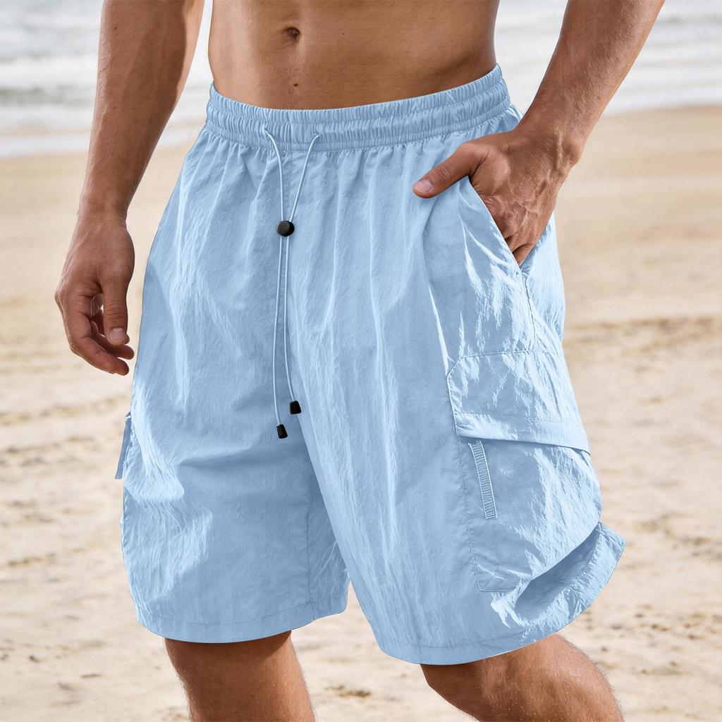 Men's Casual Quick-drying Shorts, Work Pants, Five-pocket Pants, Outerwear , Athletic Straight-leg Pants, Beach Pants