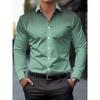 Herren Freizeit Langarm Hemd mit Knöpfen - Farbverlauf Blau zu Grau Print, Polyester, Maschinenwaschbar, Klassischer Kragen, Bequeme Passform