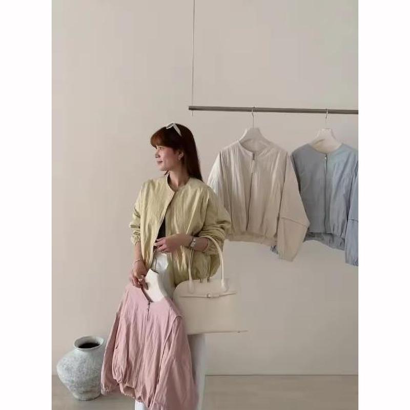 

Women s Coat Loose High Street Spring Bomber Jacket Women Fashion XL білий