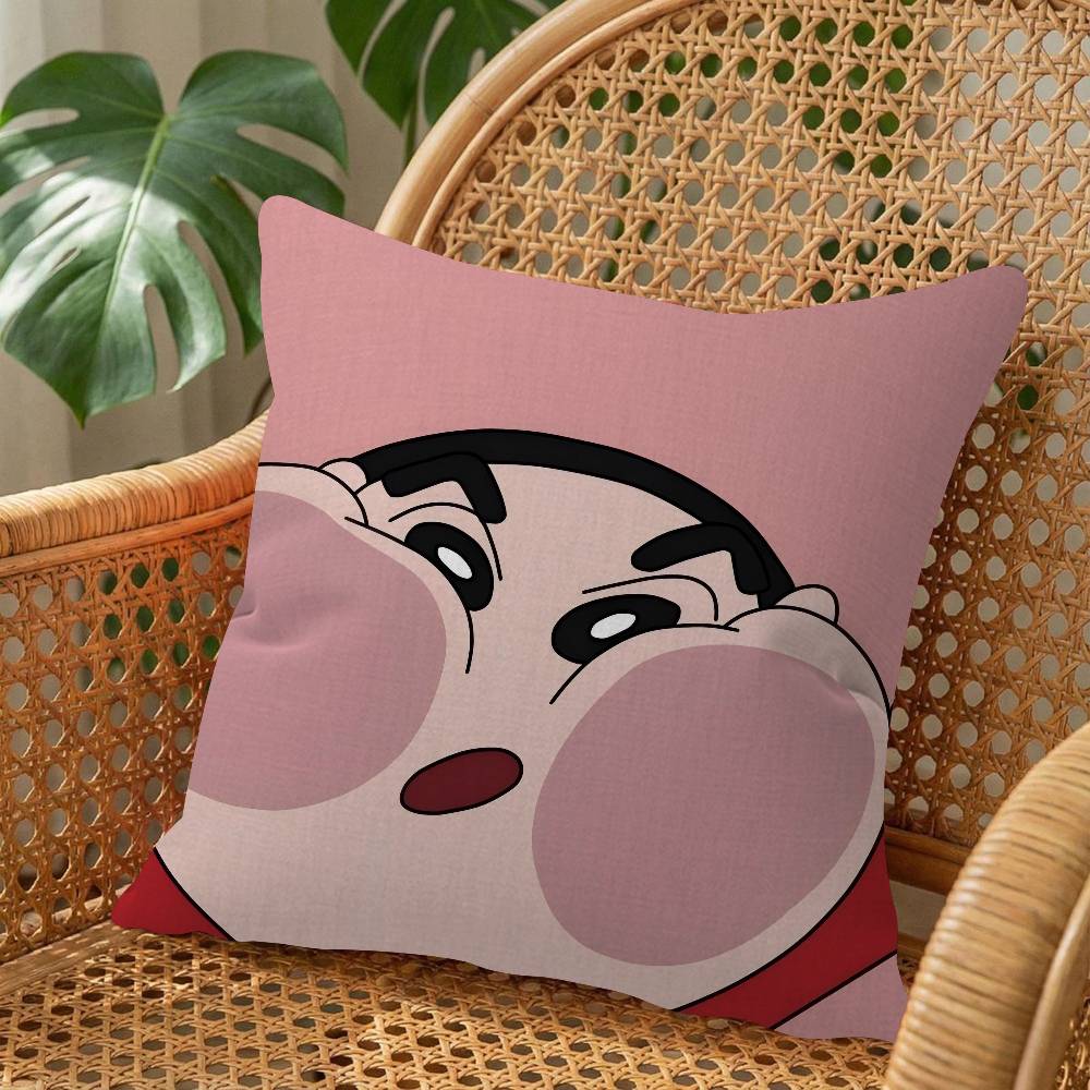 Crayon Anime S-Shin Cartoon Chan Personalized Pillow Cover Kids Bedroom Wild Party Decor Pillowcase Kid Birthday Shower Gift