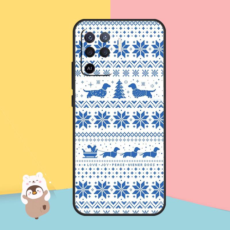 

Чехол с рождественским свитером с рисунком таксы для OPPO A94 A74 A54 A53S A53 A31 A5 A9 2020 A52 A72 A83 A91 A93 A1K A15 A16, чехол OPPO A15