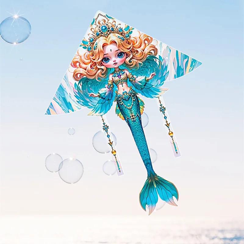 Mermaid Style Cartoon Kite for Kids – Easy to Fly in Light Breeze, High-Grade Outdoor Toy
